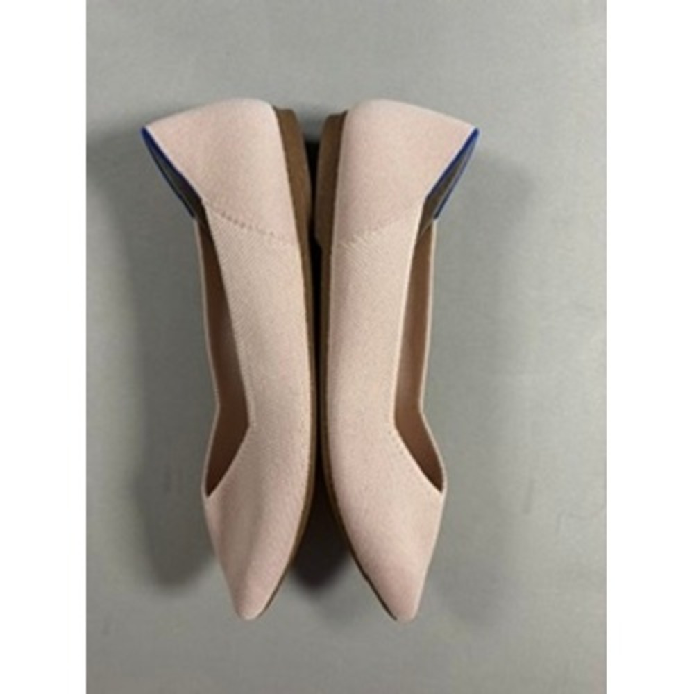 Rothy's The Point Ballet Flats Light Pink Blush Pointed Toe Knit Shoes Size 8.5 - Picture 5 of 9